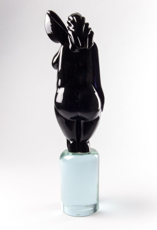 Female nude, black glass - Image 3